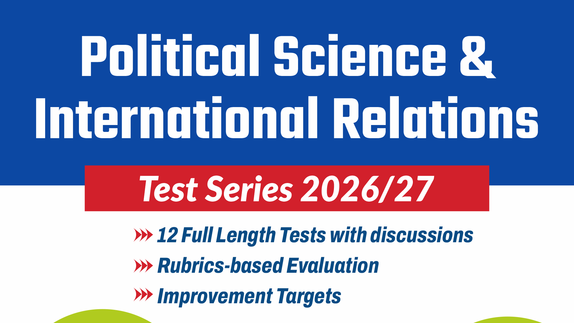 PSIR Test Series 2026/27 banner